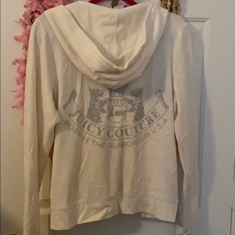 NEW Juicy Couture Cream velour hoodie